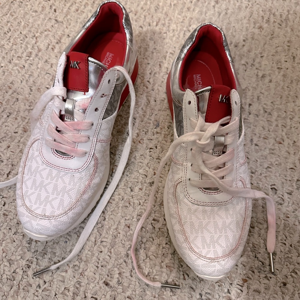 Michael Kors Metallic Trainer Sneakers.